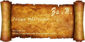Zsiga Mónika névjegykártya